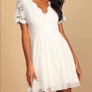 Lulu’s Angel in Disguise White Skater Dress